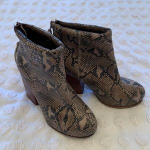 Faux Snake Skin Boots
